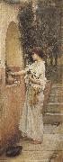 johnwilliam waterhouse,R.A. A Roman Offering (mk37) painting